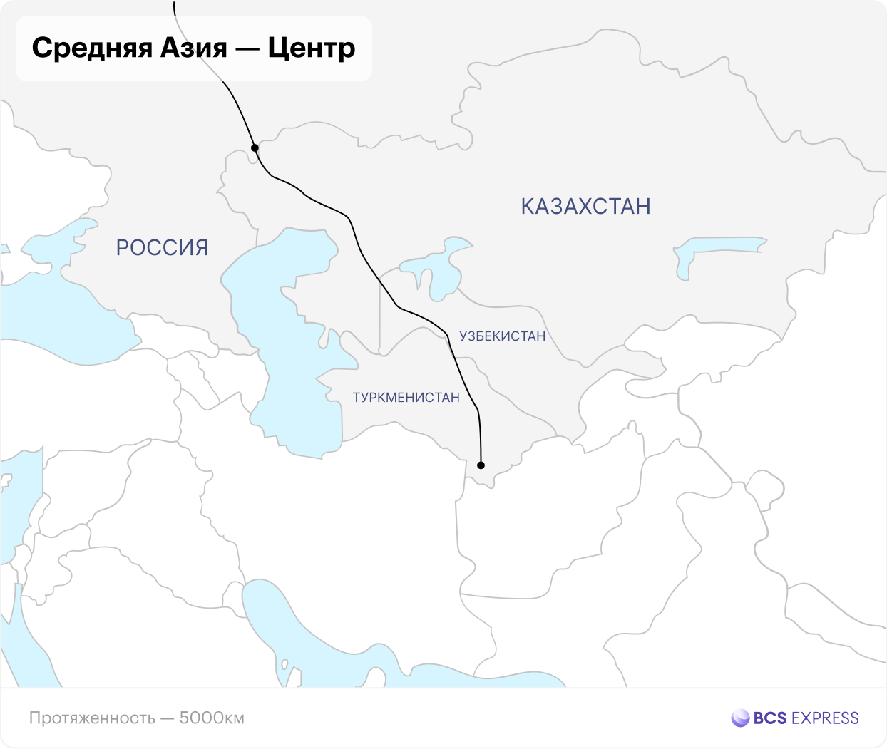 Средняя азия центр газопровод схема